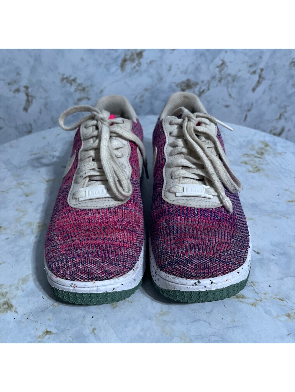 Nike Air Force 1 Crater Flyknit Womens Sz 7.5 Shoes Pink Purple Colorful Sneaker - Picture 3 of 14